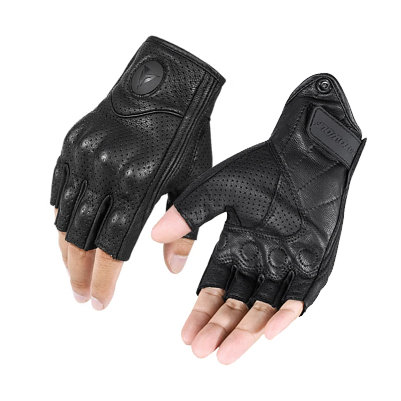 

Half Finger Motorcycle Gloves Leather Gloves Guantes Moto Verano Estivi Luvas Ciclismo Gant Cycling Fingerless Gloves 오토바이 장갑