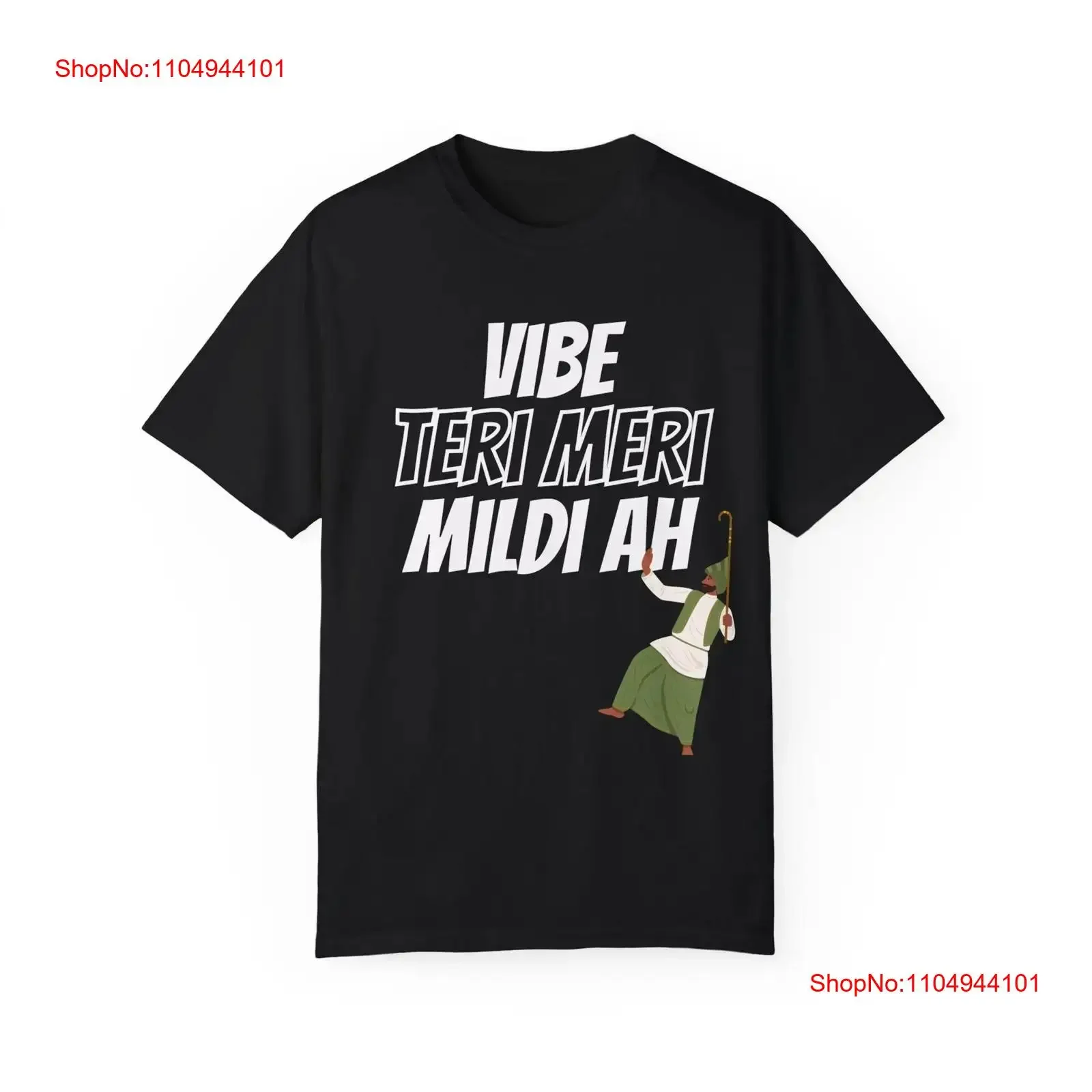 تي شيرت Vibe Teri Meri Diljit Dosanjh البنجابية للرجال والنساء ملابس مصبوغة عتيقة مغسولة ناعمة وأنيقة جرافيك قليلاً