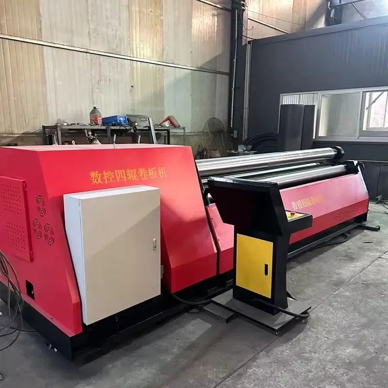 CE Certification Hot Sale 4mm Thick 5-10m/min Hydraulic 4-Roll CNC Plate Rolling Machine 4 Roll-Plate Bending Machine for