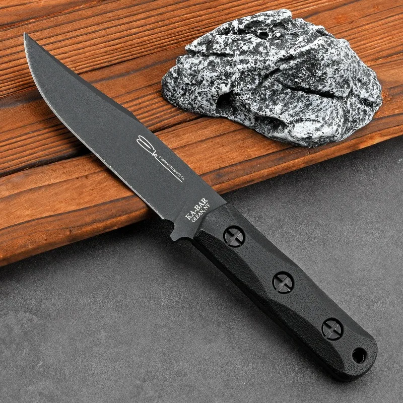 Outdoor multi-functional sharp knives camping mountaineering defense tactical equipment high hardness straight knife