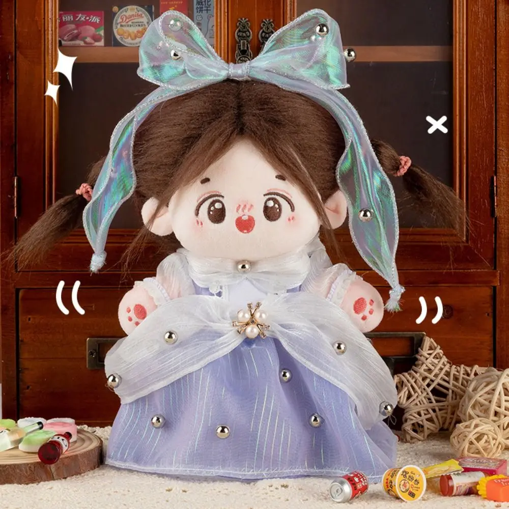 

Bow 20cm Cotton Doll Clothes Colorful Lovely Idol Dolls Cartoon Pattern Skirt Cute Kawaii Cotton Plush Dolls Skirt Costume Toy