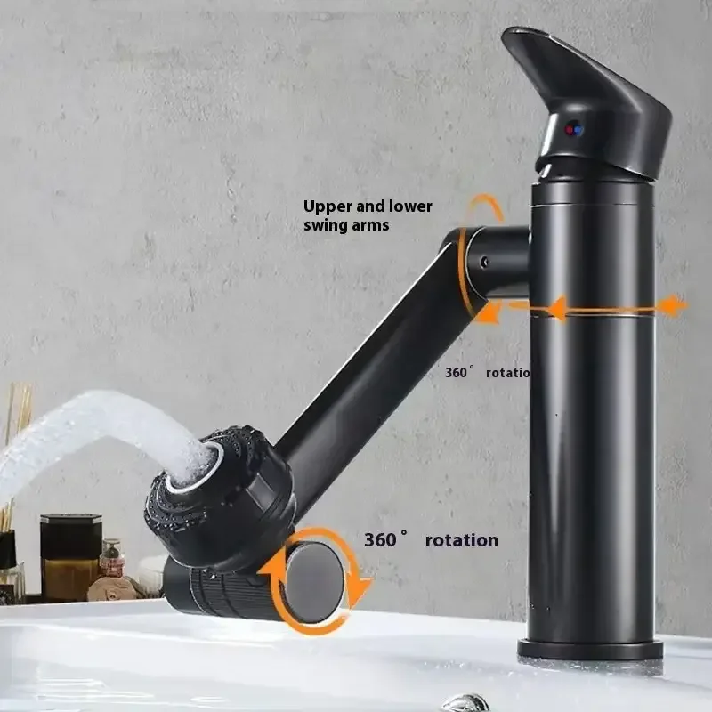 

Multifunctional Hot and Cold Mixer Tap Stainless Steel WashBasin Faucet High Quality Universal Bathroom Sprayer Basin Faucets