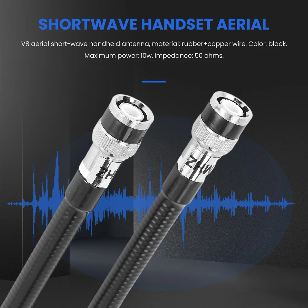 2PCS 27MHz BNC V8 Aerial Shortwave Handset Aerial Radio Aerial