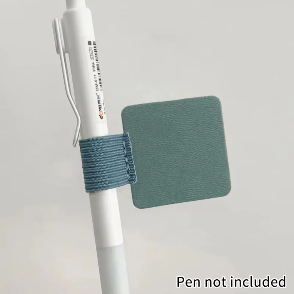 Portapenne portatile in pelle PU Portapenne anti-caduta anti-smarrimento Portapenne con gancio elastico per notebook