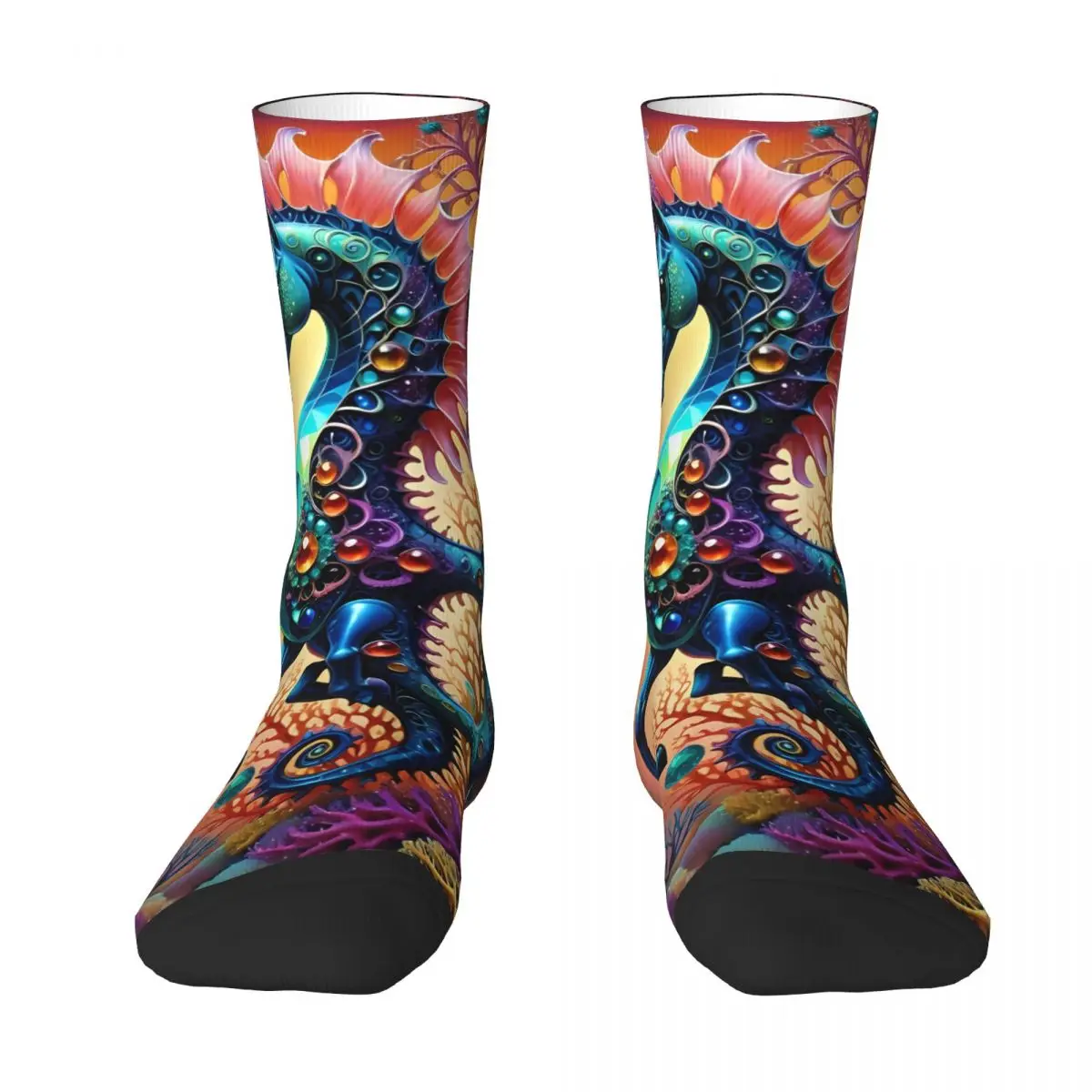 Seepferdchen Socke gedruckt Mann Polyester