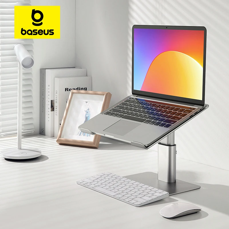 Baseus Suporte Portátil para Macbook Air Pro Dobrável Alumínio Vertical Notebook Suporte Escalável Ajustável Tablet Kickstand