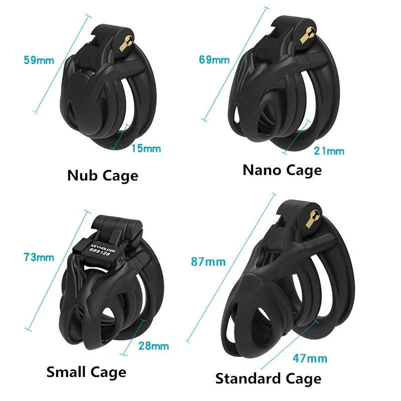 Male Chastity Device New Snake 3D EVO Cage Mamba V7.0 With 4 Double-Arc Cuff Penis Rings Cobra Cock Belt Adult Toys For Men