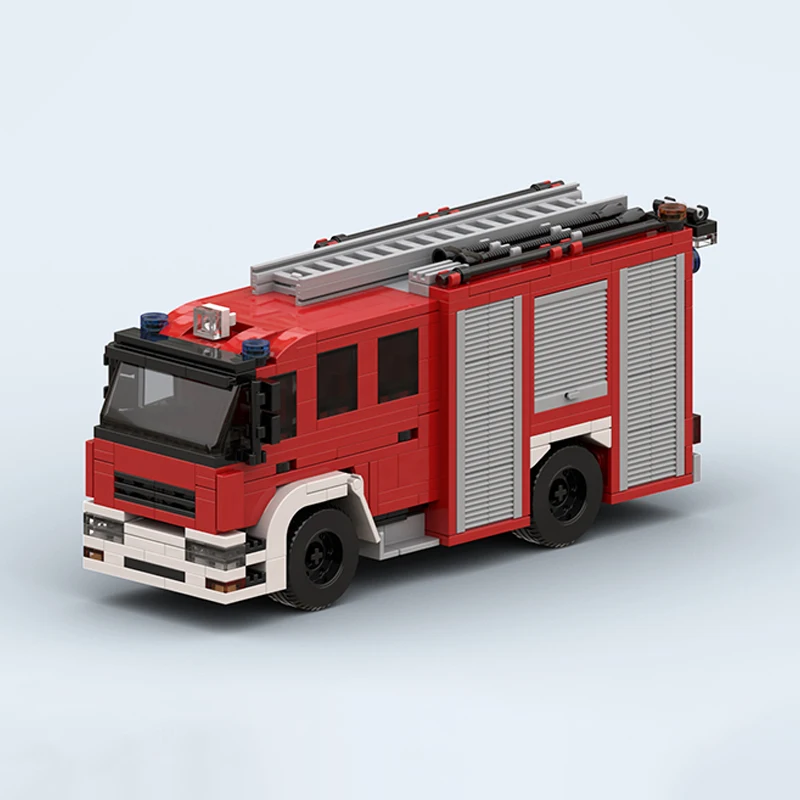 MOC Hot Selling Bricks City Fire Engine Building Block Model Kits DIY Originality Puzzle Assembling Display Toys Christmas Gifts