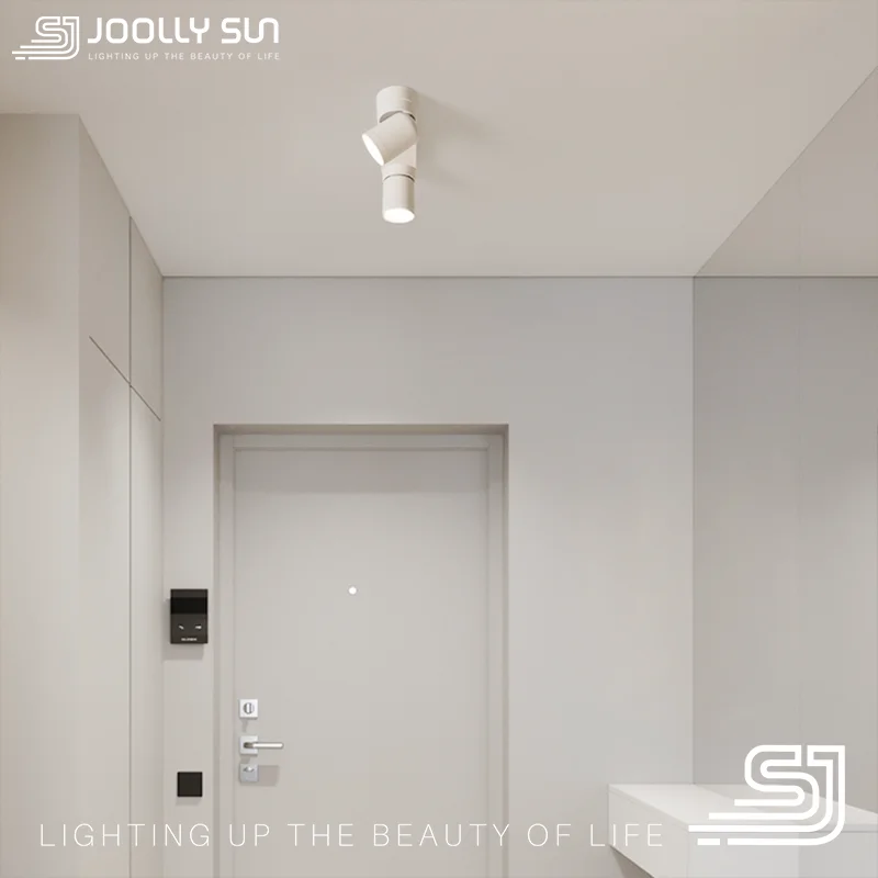 Reflektory LED JoollySun obracający się Downlight montowane na powierzchni światło punktowe do nowoczesnego sklepu z sypialnią 2 głowice lampa