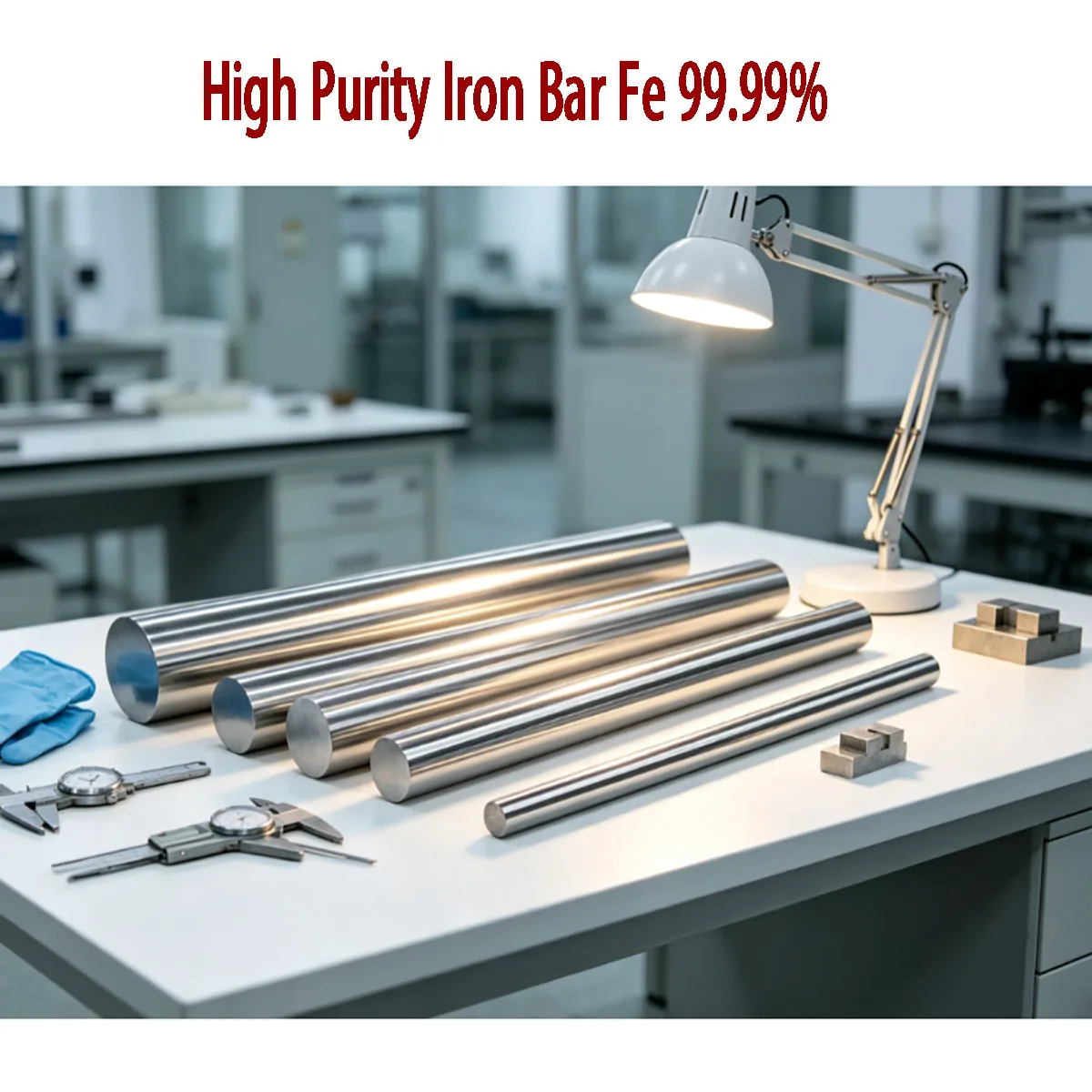 1Pc High Purity Fe99.99% Iron Bar Solid Round Iron Rod 12mm-50mm Diameter Scientific Research Laboratory Raw Material