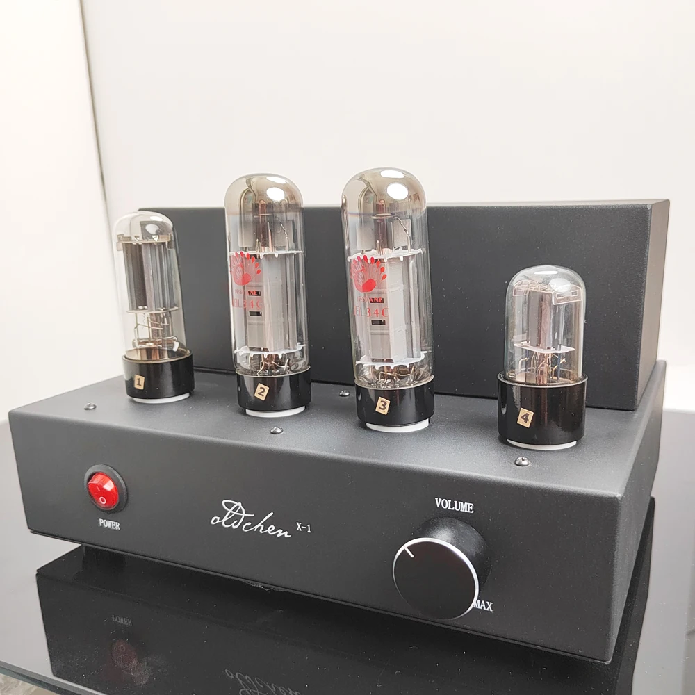 Oldchen El34 Vacuum Tube Amplifier Class A Hifi Sound Amplifier High Power 10w Home Theater Bluetooth 5.0 Power Amp