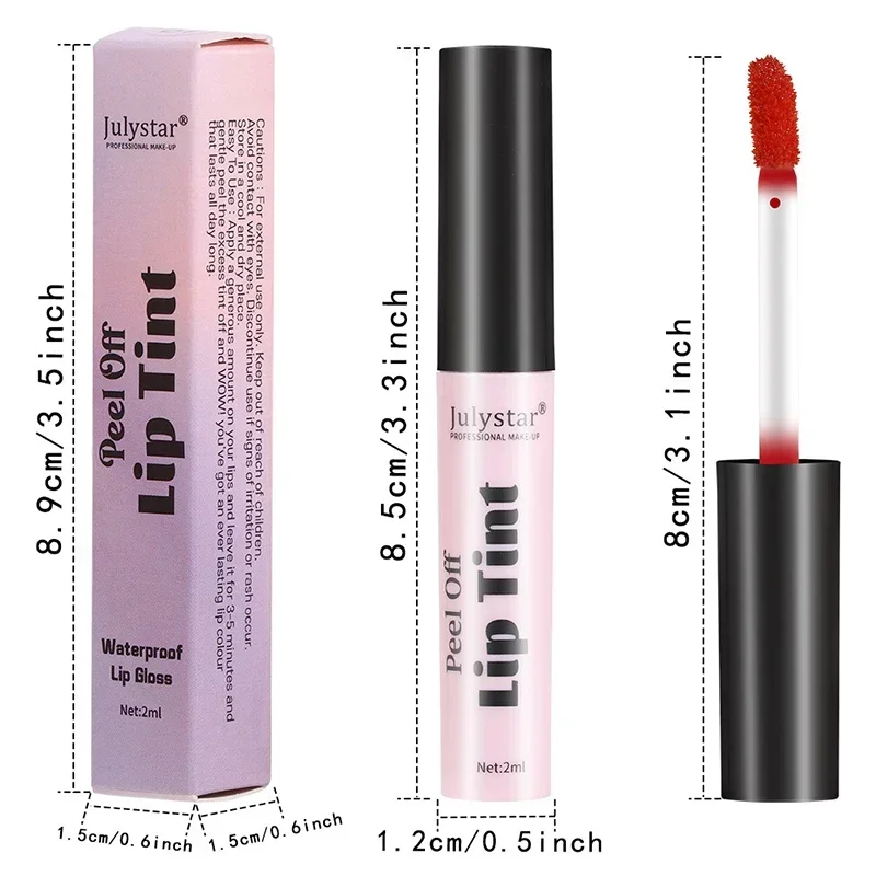 6 colori Peel Off Liquid Lipstick Waterproof long lasting LipGloss Mask Moisturizer Tear Pull Lip Lint trucco cosmetico Maquillage