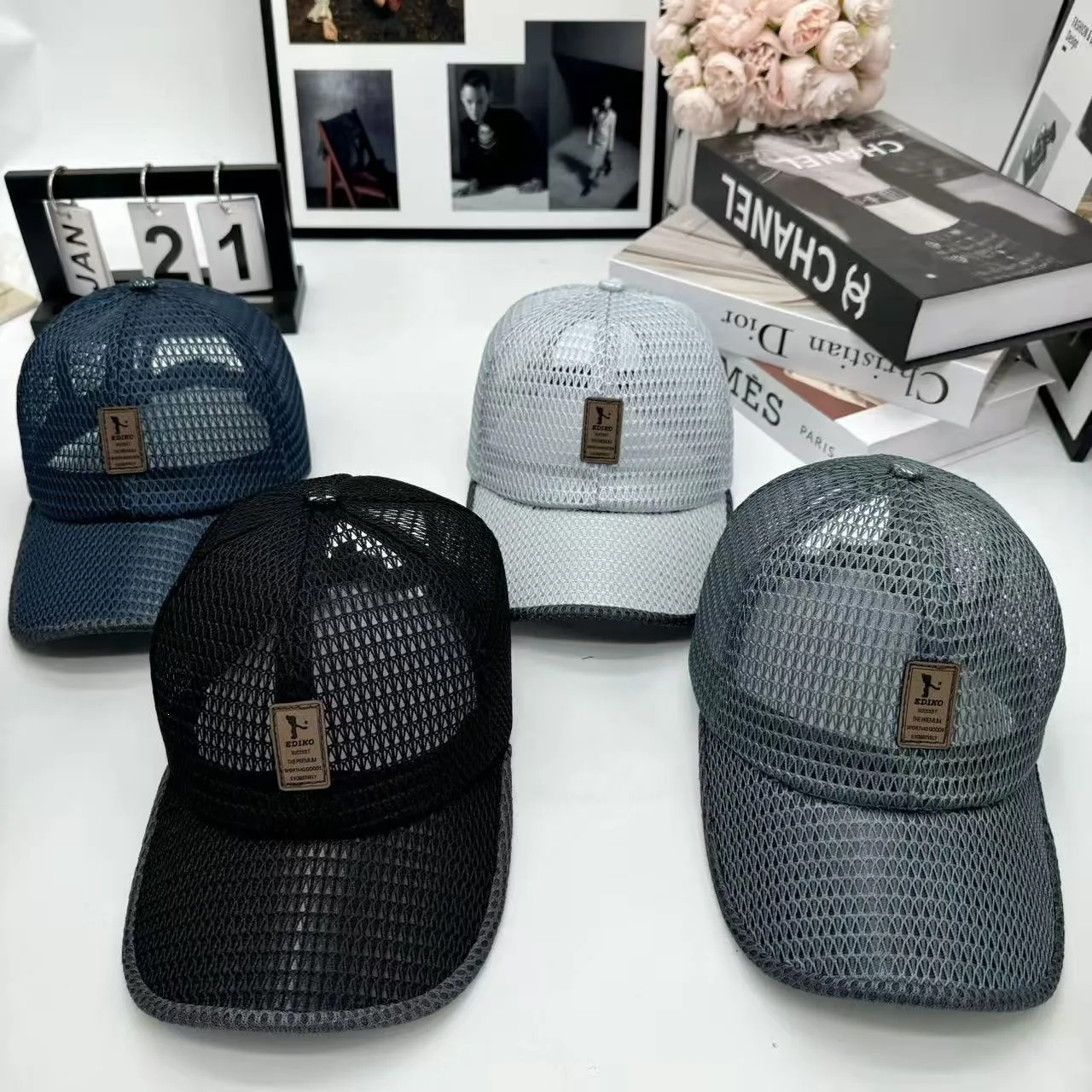 Summer New Mesh Baseball Cap, Adjustable Letter Sun Protection Breathable Air Conditioning Hat Unisex