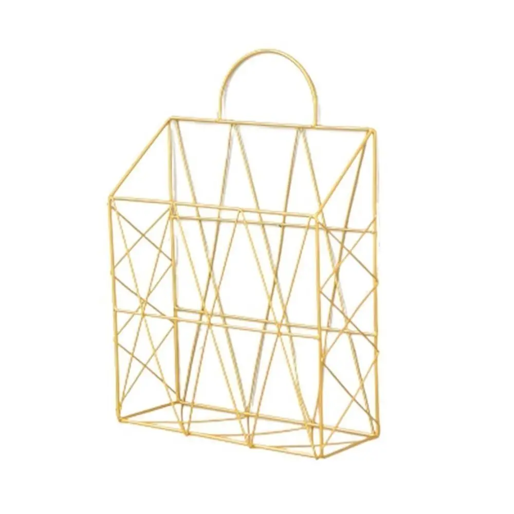 High-quality Iron Newspaper Holder Handheld Wall Mounted Organizer Rack Multi-purpose File Holder