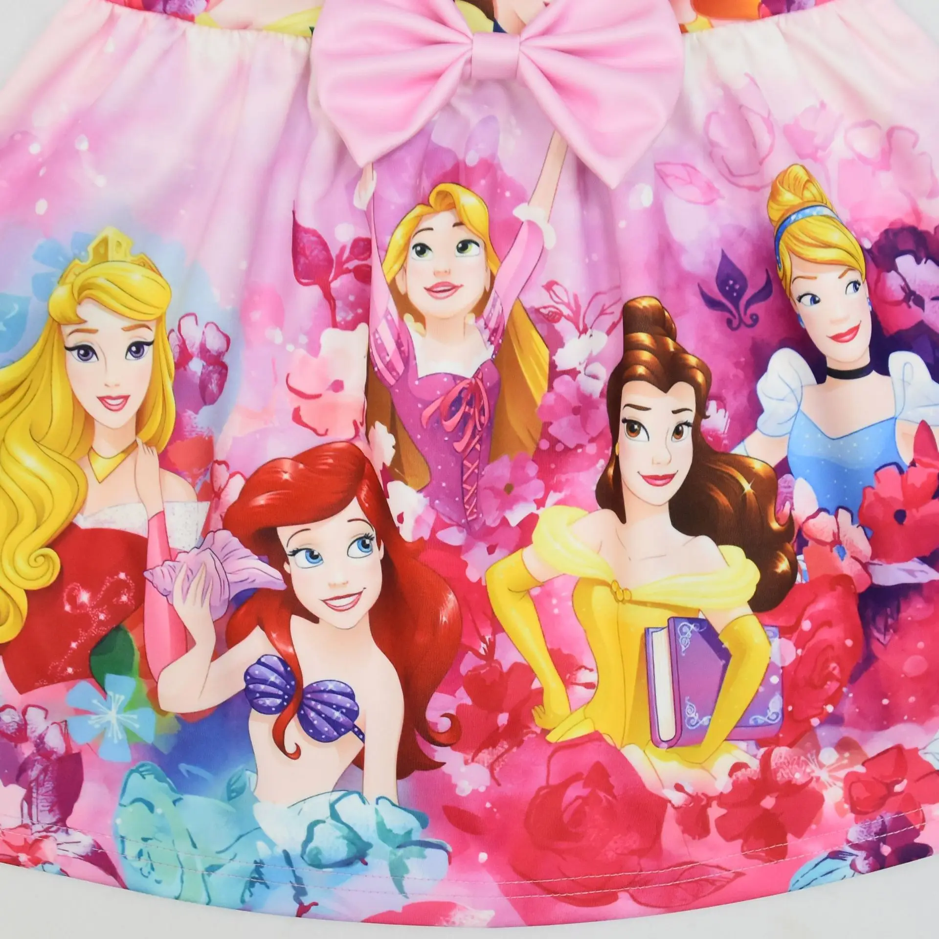 2024 Disney Princess Children\'s Skirt Mermaid Snow White Cinderella Girl  Dress Skirt  Girl Dress Birthday Gift for Kids