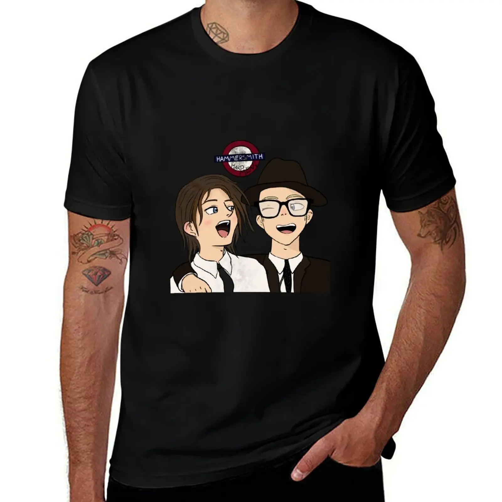 THE HAMMERSMITH HARDMEN T-Shirt Basic Simple Casual Short Sleeve Tee
