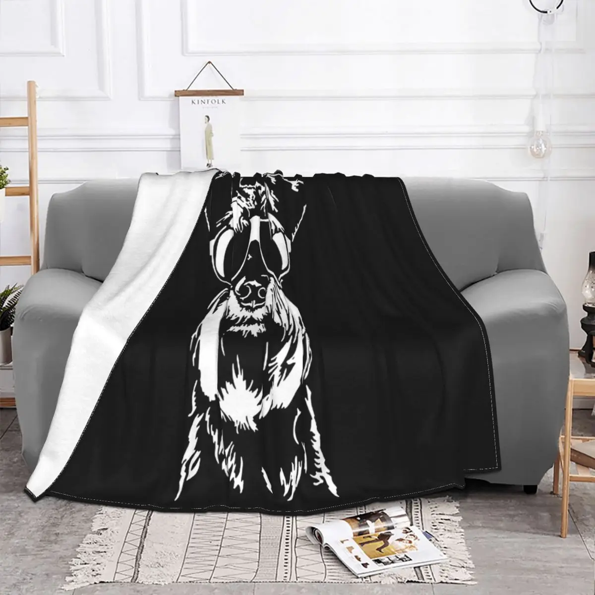 Miniature Schnauzer With Glasses S Women Men Creative Design Loose Homme Cheap Price Pure Humour Adults Throw Blanket