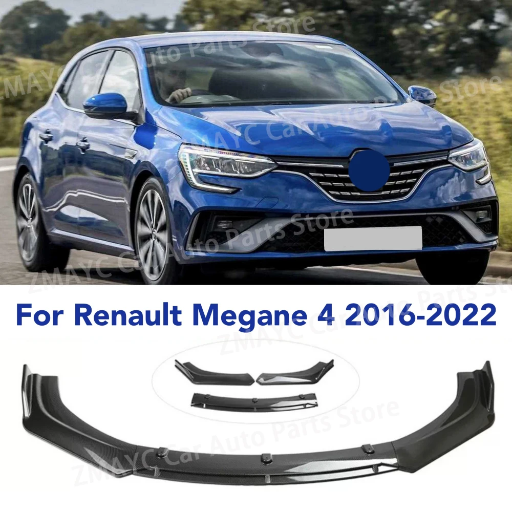Divisor de labio de parachoques delantero de coche para Renault Megane 4 2016-2022 alerón de barbilla difusor antiarañazos embellecedor de labio dique