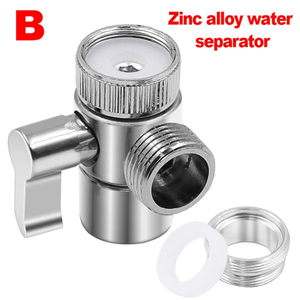 Switch Faucet Adapter Kitchen Sink Splitter Diverter Valve Water Tap Connector Three-way Valve Conversion Joint Kitchen Fixture