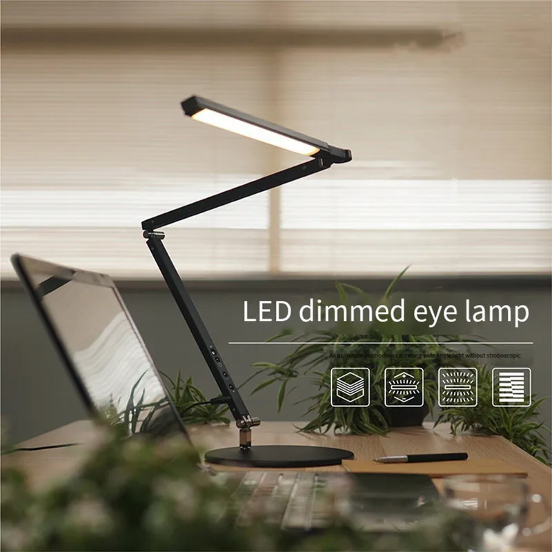 

Modern Energy Saving LED Desk Lamp with Clamp Brightness Dimming Long Arm Business OfficeStudy Desktop Light for Table Luminaire