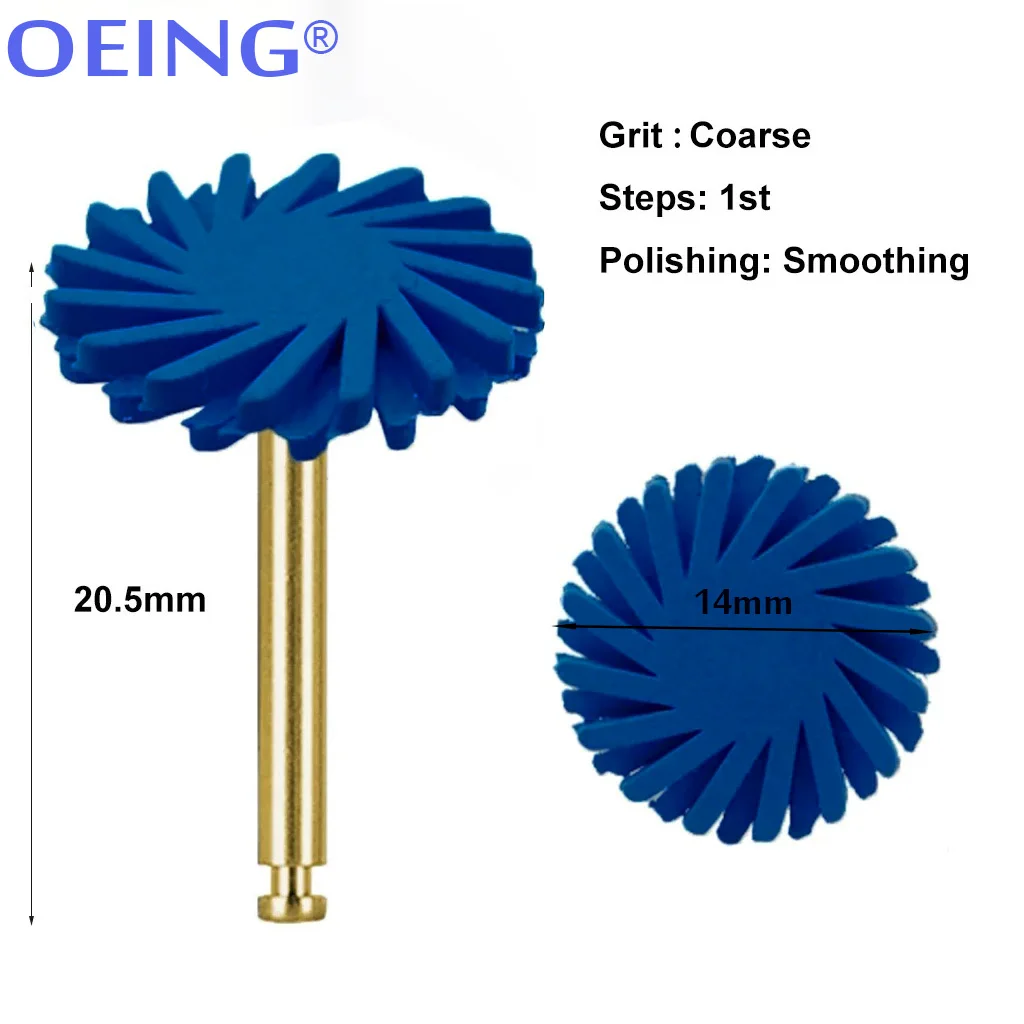 6Pcs/1Pack Dental Composite Resin Polishing RA Wheel Spiral Flex Brush Polishing Diamond System Burs Discs Rubber Polisher view 2