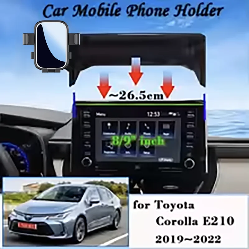

For Toyota Corolla 2023 2024 New MagSafe China Version Screen Car Mobile Phone Holder GPS Bracket Gravity Stand Auto Accessories