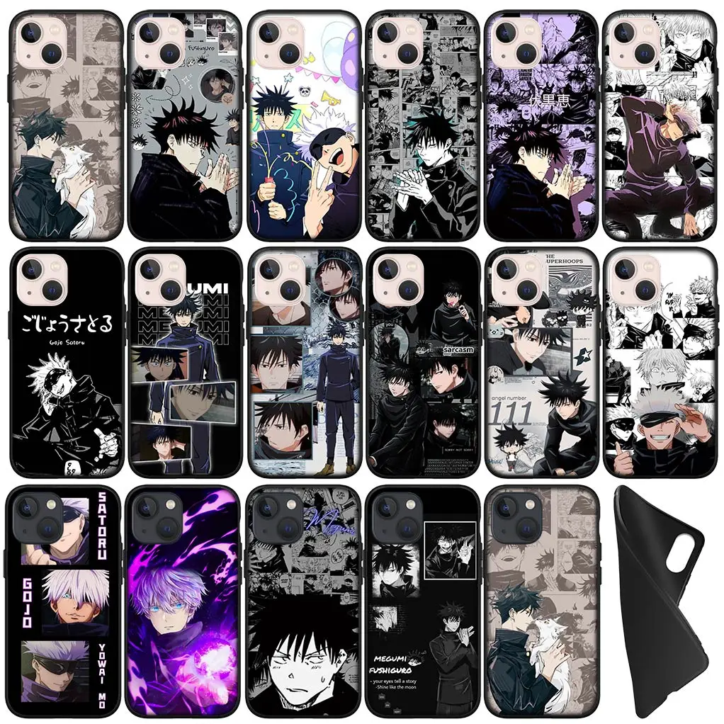 Fushiguro Megumi Jujutsus Gojo Satoru Kaisens Phone Cover Case for Apple iPhone 15 14 Plus 13 12 Mini Pro Max + 13Pro 14+ 15+