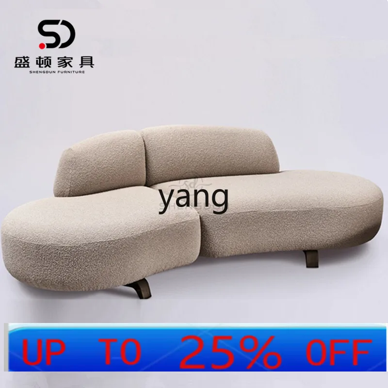 LTT cashmere single sofa chair simple modern fashion creative personality curved leisure sofa