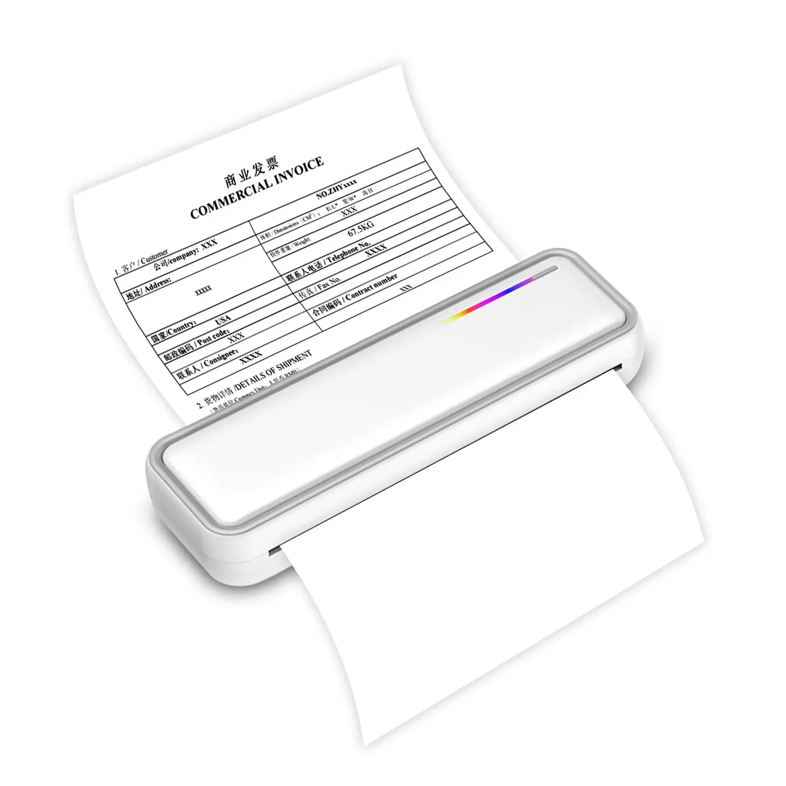 

Портативный термопринтер поддерживает беспроводные мобильные принтеры формата А4 размером 8,26 x 11,69 дюйма для путешествий.