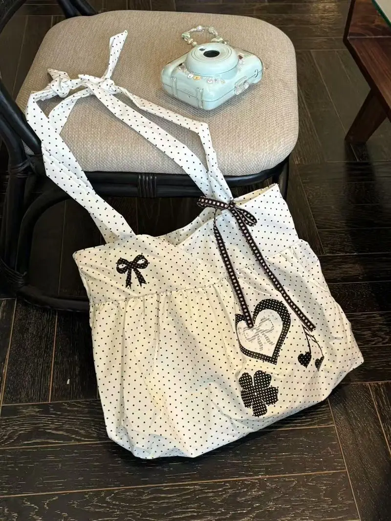 bolsa-tote-de-grande-capacidade-impressa-em-forma-de-coracao-de-bolinhas-fofa-e-versatil-bolsa-de-ombro-unico-coracao-feminino