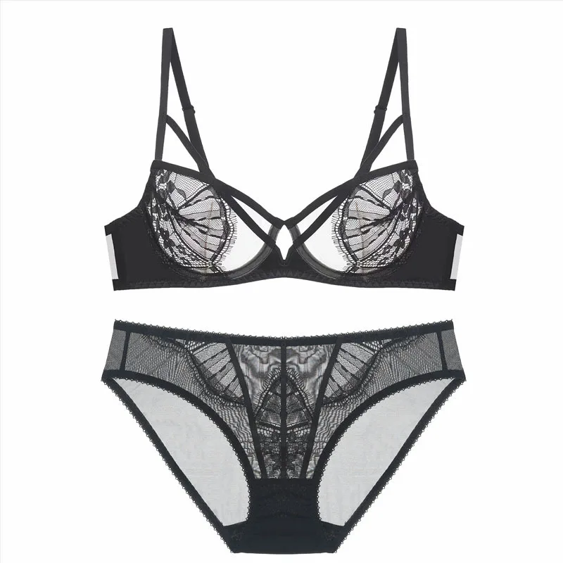 

Ultra-Thin Lace Bra Set for Women Prevents Sagging Gathered Chest Large Chest Appears Small Summer Collection Underwear