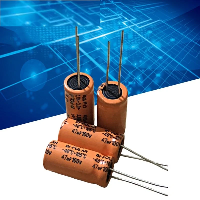 10PCS 47uf high and medium frequency crossover BP non-polar electrolytic capacitor 100v 47uf 10X20mm