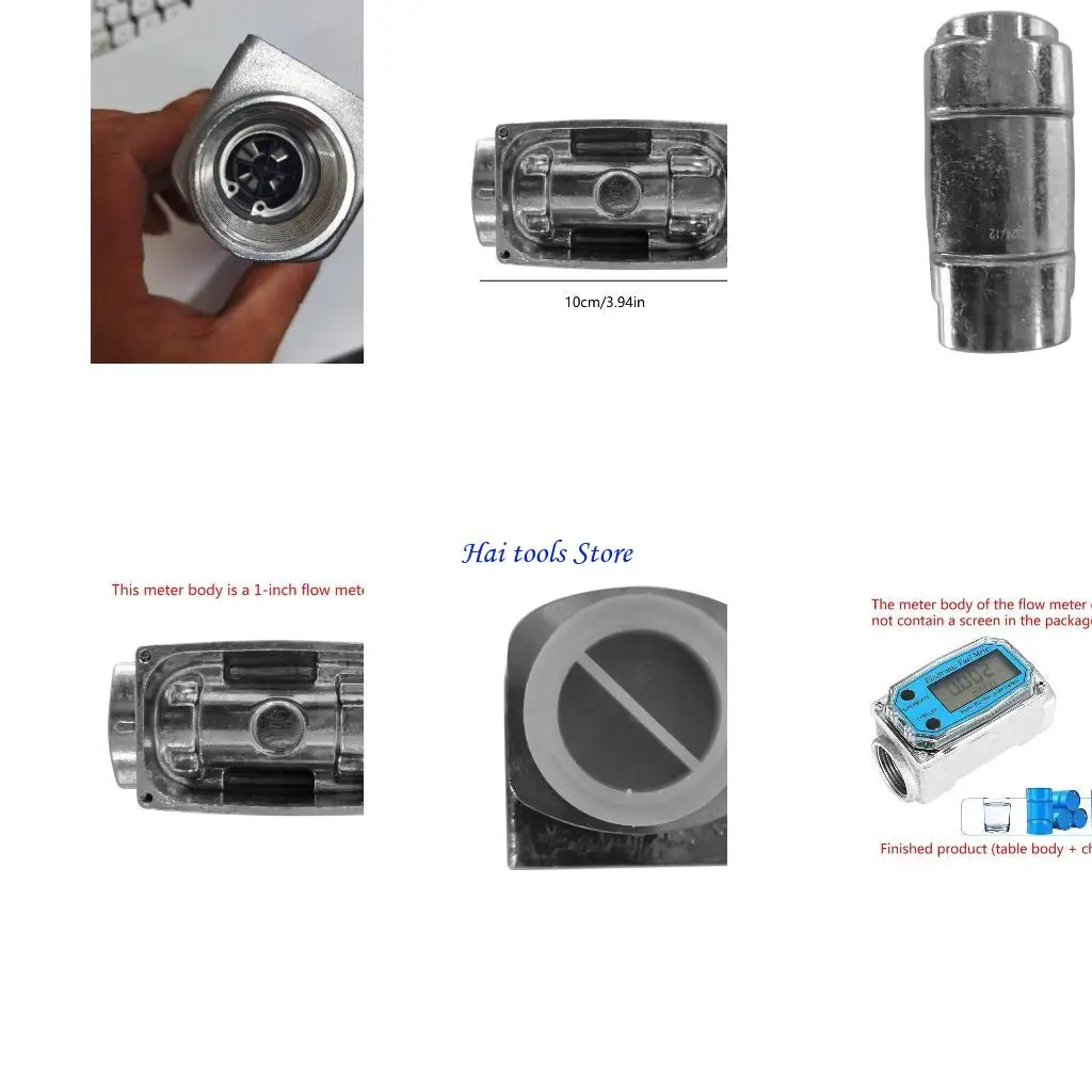 X37E for Turbine Meter Module Digital Display Flowmeter Body with 1-Inch Inlet/Outlet Gas Oil Flowmeter Metal Parts