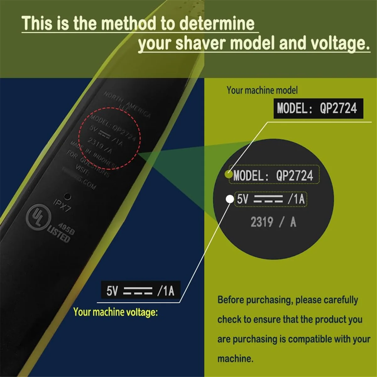 A78E-2Pcs 5V 1A USB Shaver Charger Cord for Philips QP2724 QP2834 QP1924 MG9520 Electric Shaver Trimmer Charger Cable