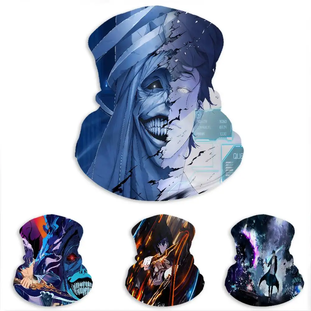 S-Solo-Leveling Dark-Power-Fantasy Thermal Winter Neck Gaiter Windproof Face Cover for Skiing Snowboarding Motorcycle Riding