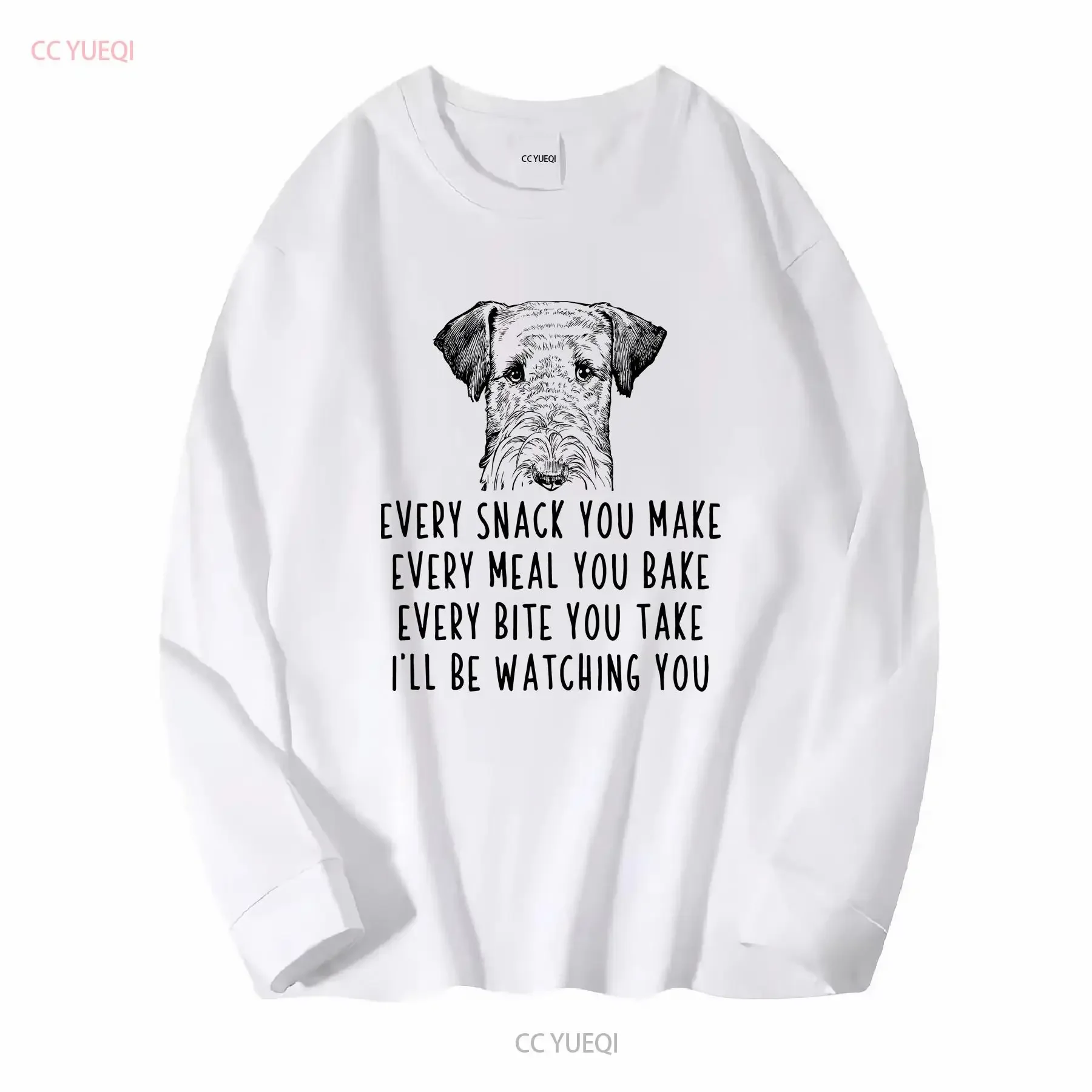 Airedale Terrier T Shirt Dog Every snack you make meal bake bite take I'll be watching Youth long or short sleeves vintage