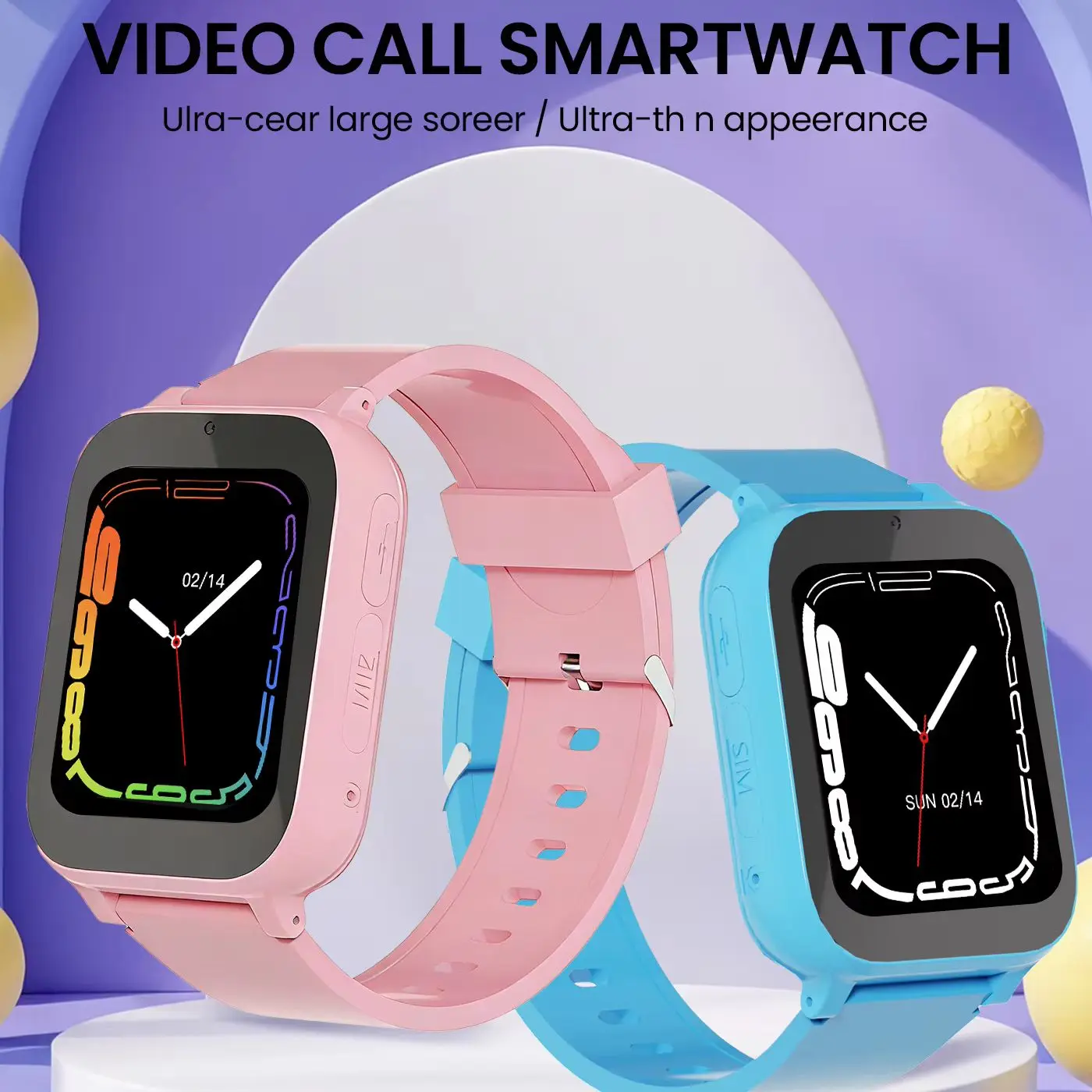 Smart Baby Watch for Children with 4G GPS Tracker Anti-Lost Body Temperature Monitor Video Call Features - Y30