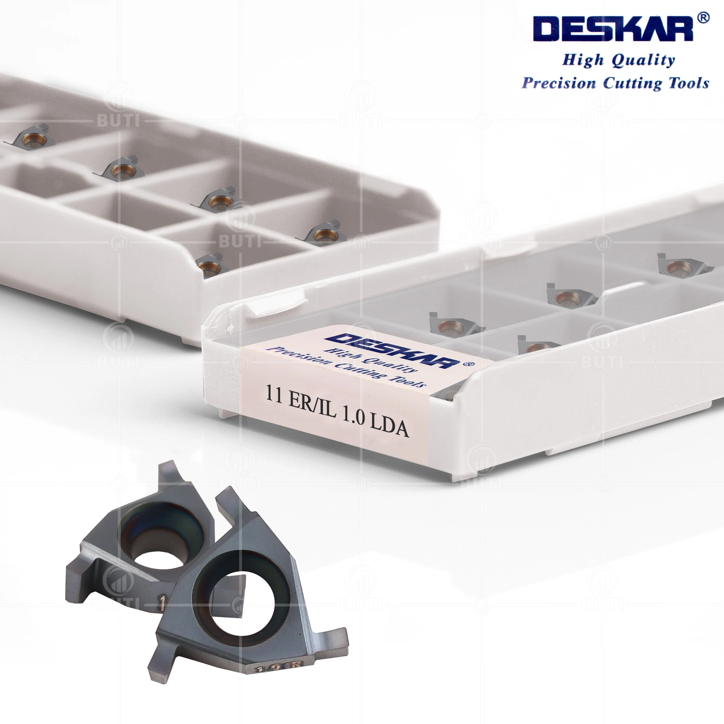 Imagem -02 - Deskar-cnc Lathe Shallow Cutter Carbide Blade Turning Tool 11er il 11ir el 0.7 0.8 0.9 1.0 1.1 1.2 1.3 1.4 1.5 Lda 100 Original