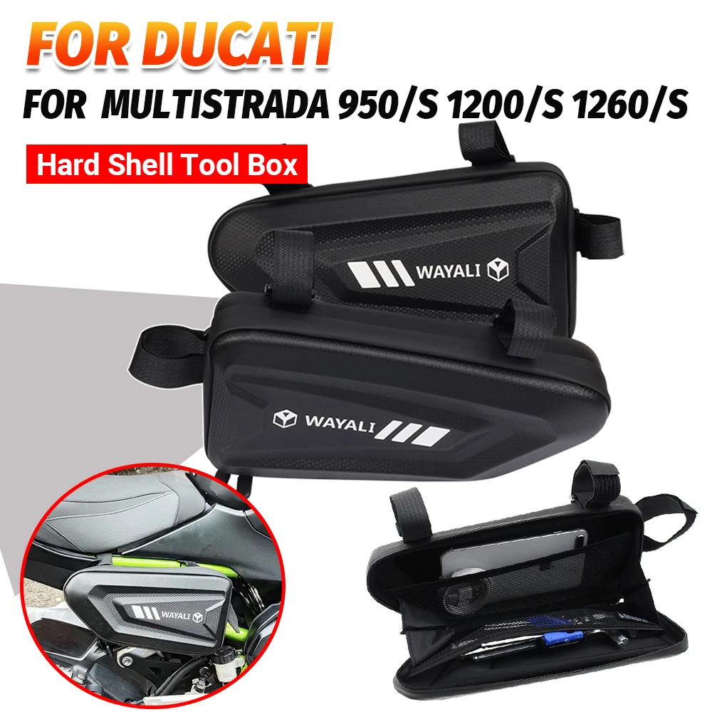

For DUCATI Multistrada 950 MTS 950 1200 1200S 1260 1260S Motorcycle Accessories Side Bag Fairing Tool Storage Bags Triangle Bags