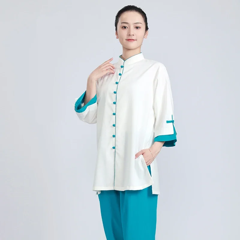 Summer Kung Fu Tai Chi Clothing Martial Arts Clothes Taijiquan Wushu Uniform Wing Chun Multicolor Breathable 2022 New Style