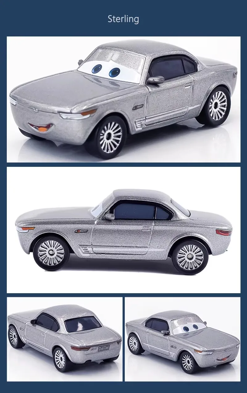 Pixar Cars 2 3 Lightning McQueen Cruz Ramires Sterling Ramone Traktoren Legierungsautomodell Kinderauto Spielzeug Geburtstagsgeschenk – Detail 22