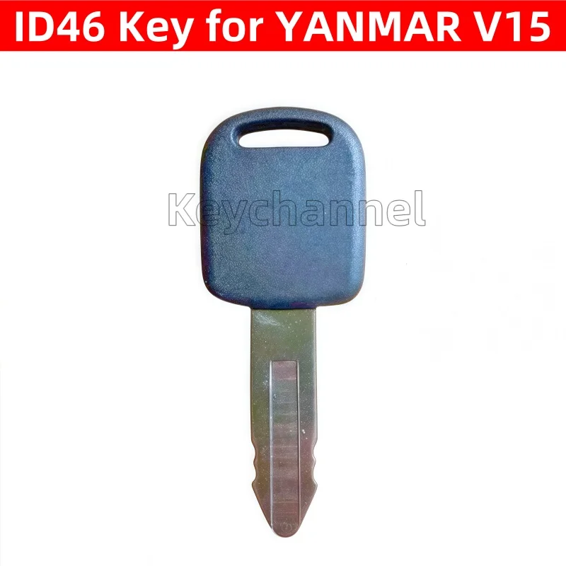 

keychannel 1pcs Heavy Equipment Key Door Spare Key Original ID46 Transponder Chip Ignition Key for YANMAR Excavator Replace Key