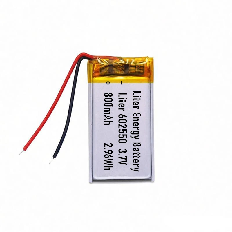 best battery brand 3.7V lithium polymer battery 602550 800MAH GPS navigator wireless headset speaker point reading machine