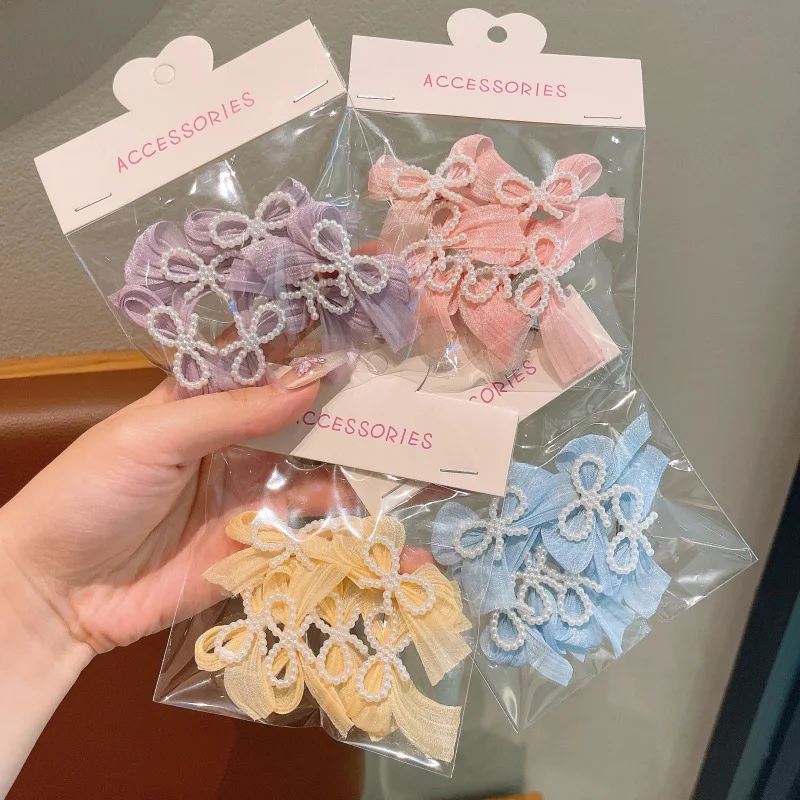 

Pearl Ribbon Bow Hair Clips for Women Sweet Elegant Side Clips for Bangs Non Slip Cute Fashion Hair Barrettes Hair Accessories