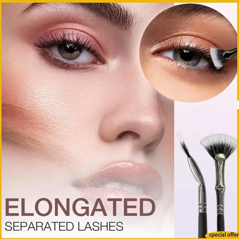 A61I Sikat Bulu Mata Bergigi, Sikat Kipas untuk Alat Pemisah Bulu Mata, Sisir Bulu Mata untuk Mata Bagian Atas Bagian Bawah