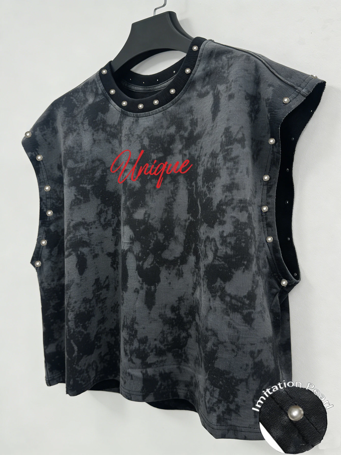 Herren-Weste im Vintage-Stil mit künstlichen Perlen – Tanktop für Musikfestivals – Detail 3