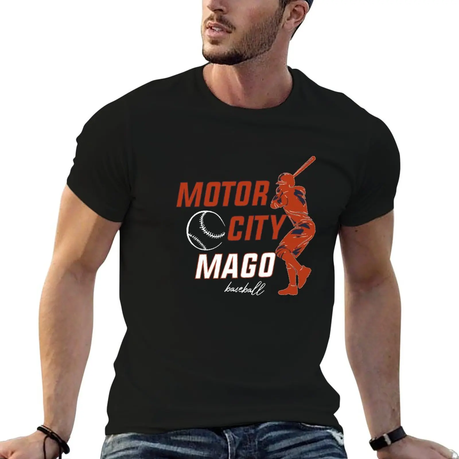 Motor city mago T-Shirt Basic Daily Outfit Short Sleeve Tee