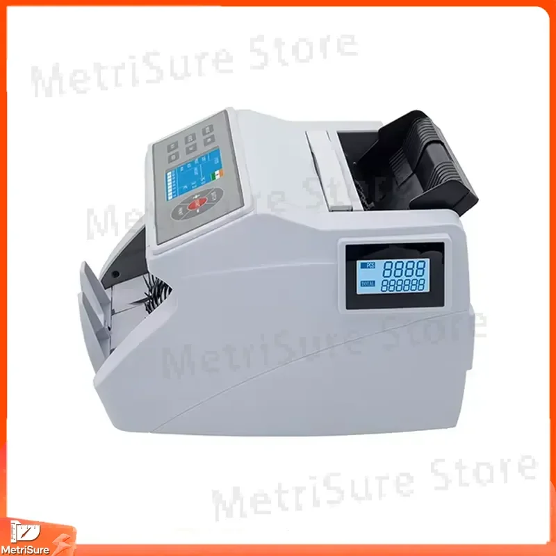 Dual Screen Banknote Counter 1000 Sheets Min High Speed Currency Detector with Storage Bucket Multi Currency Bill Counter for