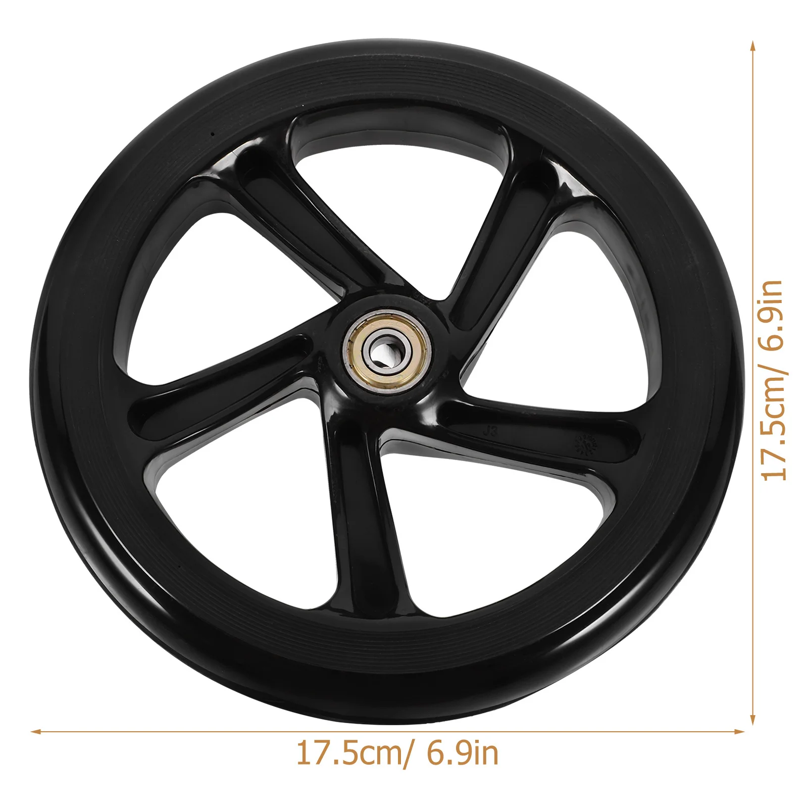 2 قطعة عجلات سكوتر المهنية مقاومة للاهتراء بولي PU استبدال عجلات ل ركلة سكوتر سكيت كرسي متحرك استبدال عجلة