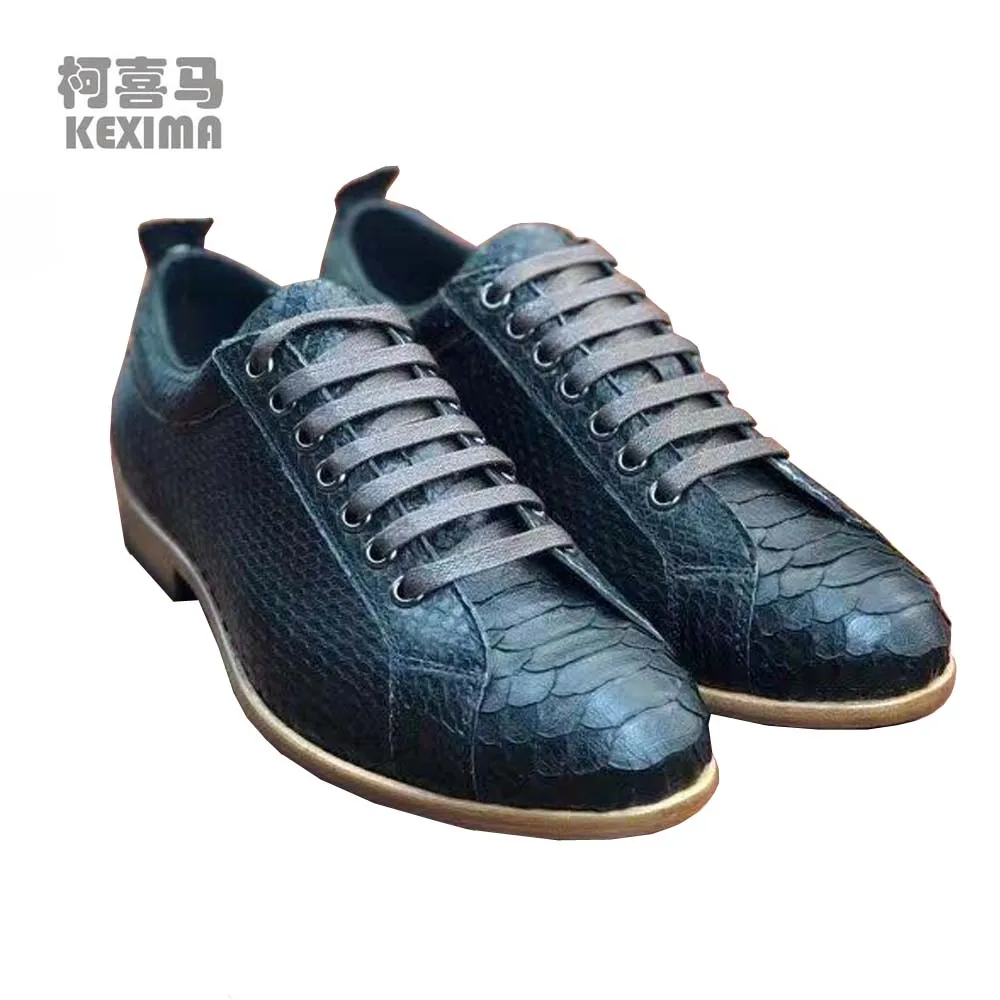 yingshang new arrival men casual shoes male snake skin shoes men casual shoes python leather shoes for male